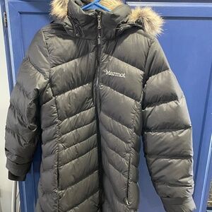 Marmot Womens Montreal Black 700-fill Down Puffy Coat M NWT